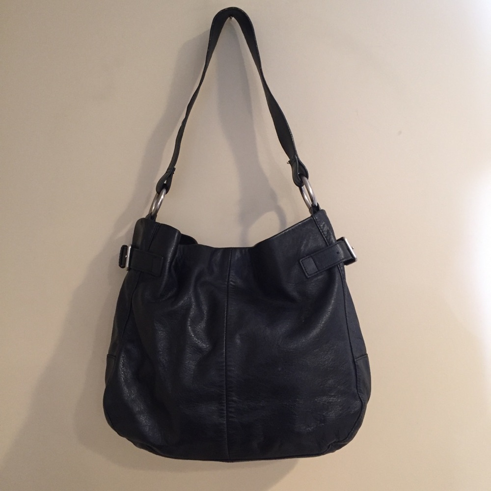 GAP Black Leather Hobo Should Bag